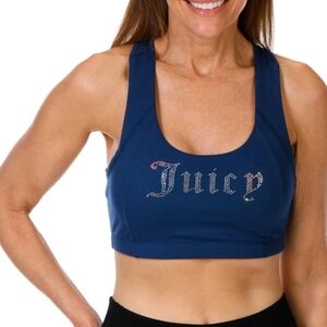 Juicy Couture Royal Blue Rhinestone Sports Bra